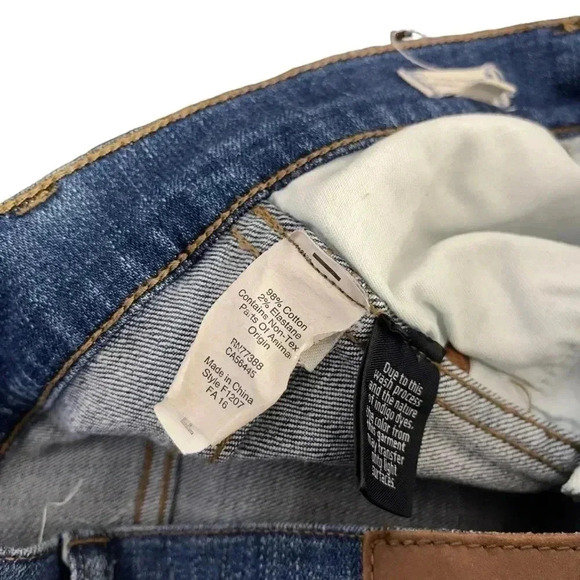 Madewell 9” High-Riser Skinny Skinny Distressed Blue  Wash Jeans Size 28 - Picture 10 of 10